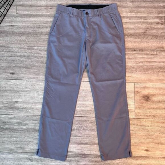 Under Armour Men's Gray Straight-Leg Mid-Rise Chino Pants‎ Size 34 - Picture 1 of 10